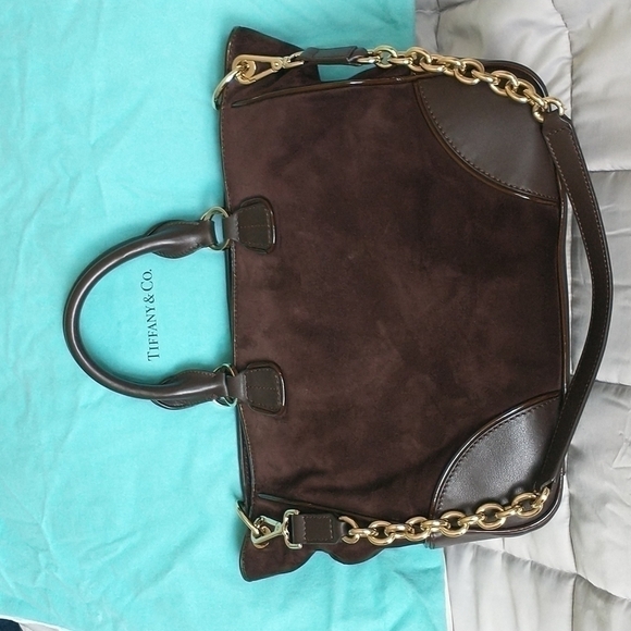TIFFANY & Co Italian Leather & Suede Handbag - Picture 2 of 12